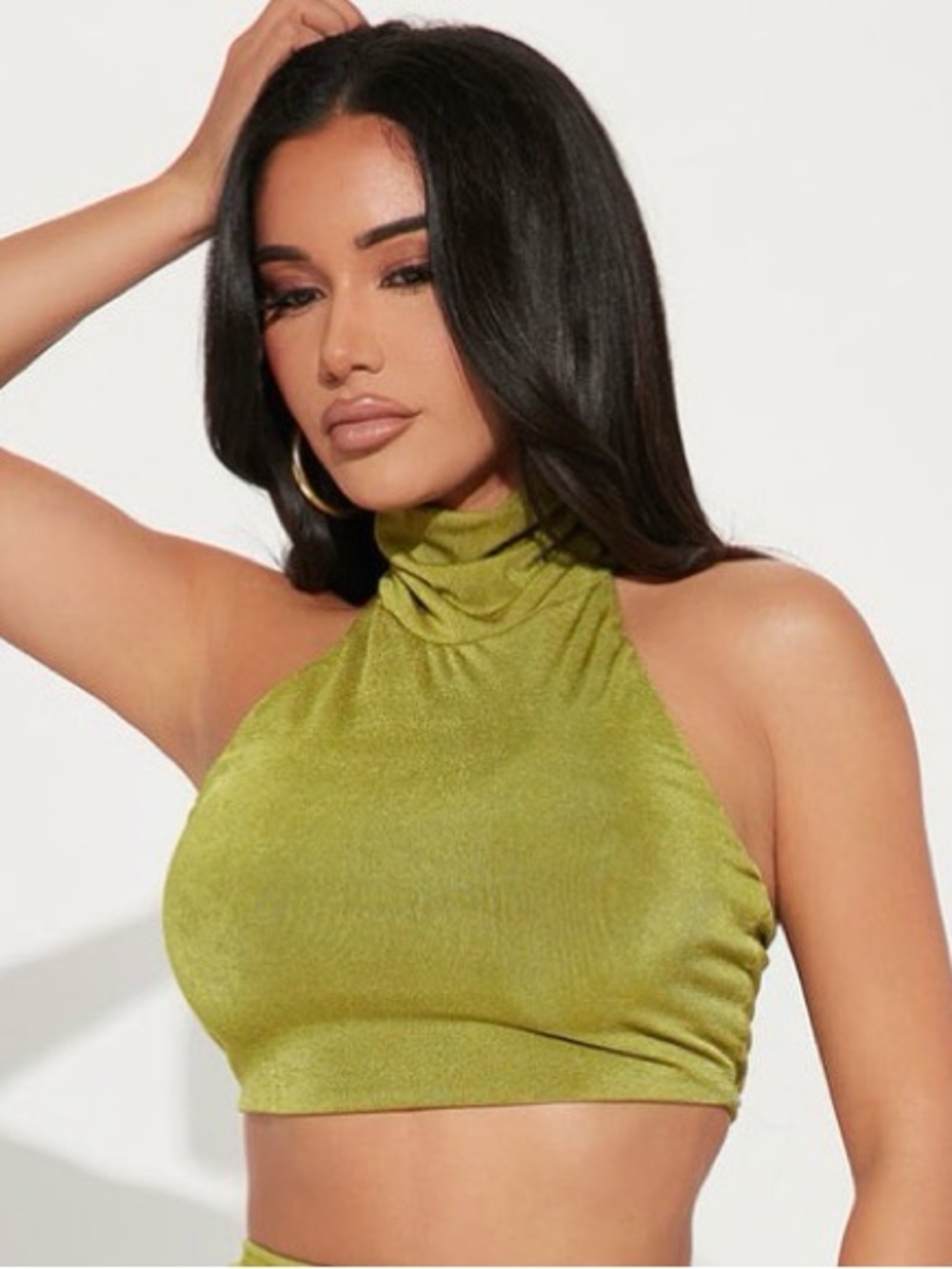 FashionNova Halter High-Neck Crop Top